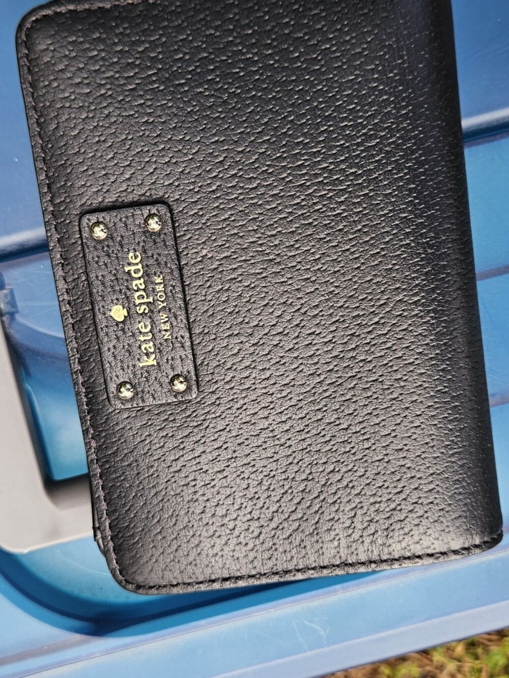 Kate Spade Black Leather Zip Wallet